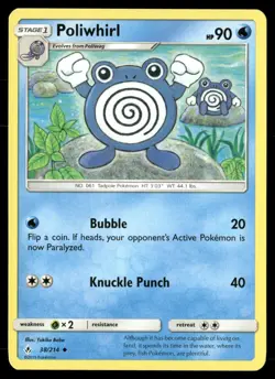 Poliwhirl 38/214 Unbroken Bonds Pokemon NM - Image 1