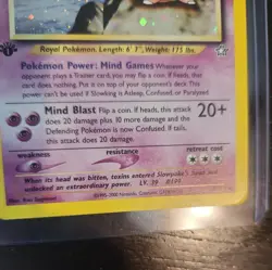 2000 Pokemon Slowking 1st Edition Holo Rare 14/111 Neo Genesis LP - Image 2