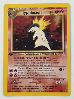 Typhlosion 18/111 1st Edition Holo Rare Pokemon Single - Image 1