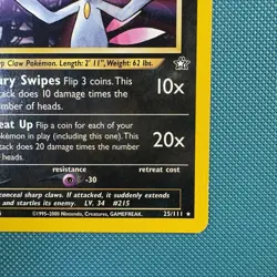 Pokemon Vintage 1st Edition Non-Holo Rare Sneasel Neo Genesis 25/111 WotC 2000 - Image 4