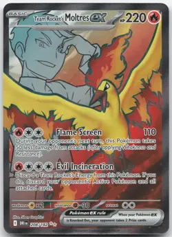 Team Rocket's Moltres ex 208/182 Ultra Rare Destined Rivals Pokemon Holo NM - Image 1