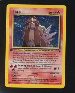 Pokemon Entei Neo Revelation Holo Rare 6/64 WOTC TCG EN 1st Edition - Image 1