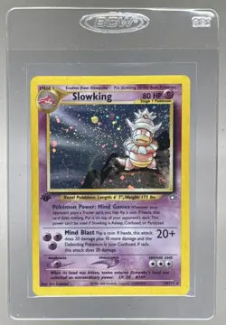 Slowking 2000 Pokemon Neo Genesis 1st Edition #14 SWIRL Holo A2 - Image 1