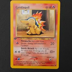 Pokemon TCG Neo Genesis 1st Edition Cyndaquil Lot 2 Cards 56/111 57/111 - Image 3