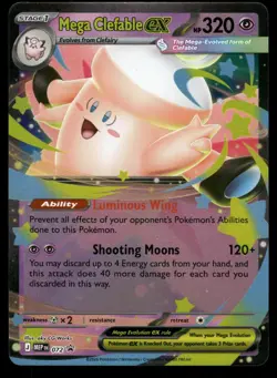 Mega Clefable ex 072 Holo Promo ME: Mega Evolution Promo Pokemon Near Mint - Image 1