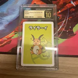 CGC 10 Pristine Raichu Old Maid 2019 Japanese Pokemon Card - Image 1