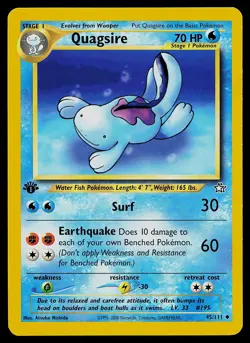 Pokemon Card - Quagsire 1st Edition Neo Genesis 45/111 Uncommon - Image 1