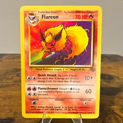 Pokemon Flareon 19/64 Jungle Unlimited Holo Eng 1999 70 HP - Image 1