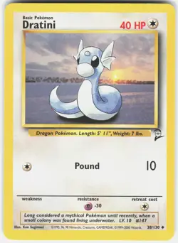 Dratini 38/130 Uncommon Base Set 2 Pokemon LP - Image 1