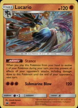LUCARIO - SM54 SUN & MOON PROMO PROMO HOLO POKEMON ANESAKI DYNAMIC - Image 1
