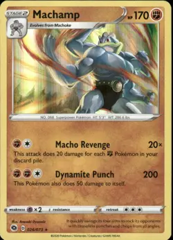 MACHAMP 026/073 CHAMPION'S PATH RARE HOLO POKEMON ANESAKI DYNAMIC - Image 1