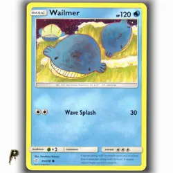 Pokemon Sun & Moon Cosmic Eclipse Wailmer 45/236 Non Holo Common NM - Image 1