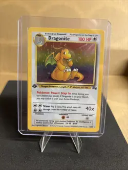 WoTC Pokemon TCG Fossil Dragonite 4/62 1st Edition Holo Rare 100HP Eng LP+/NM - Image 1