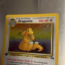 WoTC Pokemon TCG Fossil Dragonite 4/62 1st Edition Holo Rare 100HP Eng LP+/NM - Image 4