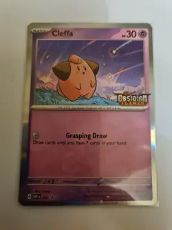 Pokemon Cleffa Holo Foil SV037 - OBSIDIAN FLAMES Pre Release Promo NEAR MINT - Image 1