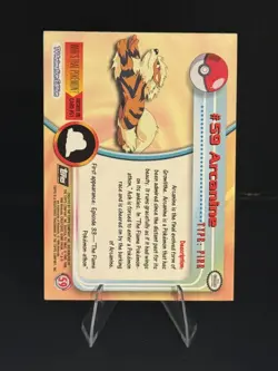 Topps Pokemon Card - Holo #59 Arcanine - Black Label LP - Image 2