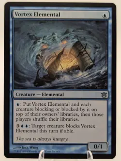 MTG Vortex Elemental #56 Born of the Gods (BNG) Magic Card in Protective Sleeve - Image 1