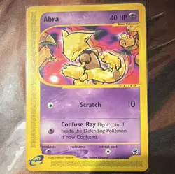 Pokemon TCG Abra 93/165 Expedition Base Set 2002 Common 40 HP - Image 1