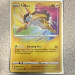 Pokemon TCG Raikou 050/185 Vivid Voltage Amazing Rare Holo Eng 2020 HP110 - Image 1