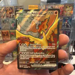 Pokemon TCG Team Rocket's Moltres EX 208/182 Destined Rivals Stamped English NM - Image 1
