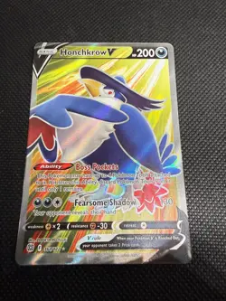 Honchkrow V 161/172 Ultra Rare Brilliant Stars Pokemon Near Mint - Image 1