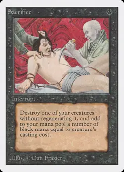 MTG Sacrifice Unlimited Edition Uncommon NM - Image 1
