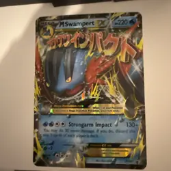 M Swampert EX XY87 Jumbo Pokemon Tcg Cards Holo DMG Condition - Image 1