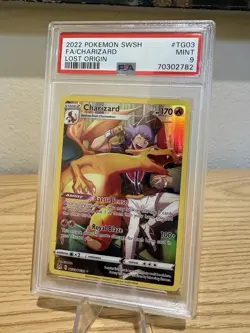 PSA 9 2022 Pokemon Lost Origin Trainer Gallery Charizard TG03/TG30 Holo - Image 1