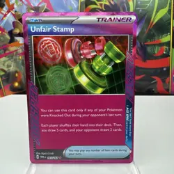 Unfair Stamp 165/167 ACE SPEC Rare Twilight Masquerade Pokemon Holo Near Mint - Image 1