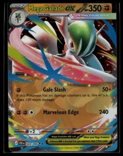 Mega Gallade ex #048/086 ME04: Chaos Rising tcg Pokemon - Image 1