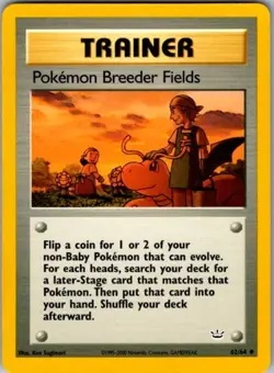 Pokemon Breeder Fields 62/64 Neo Revelation Uncommon LP Pokemon TCG - Image 1