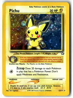 2000 Pichu ⭐ 12/111 Vintage Holo Rare Neo Genesis Pokemon HP - Image 1