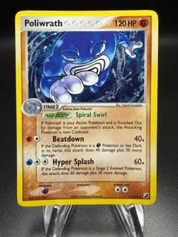 Pokemon EX Unseen Forces POLIWRATH Holo Rare #11/115 - Image 1
