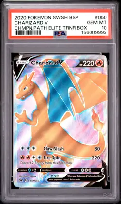 2020 Pokemon Charizard V Champions Path ETB SWSH050 Promo PSA 10 RARE Holo - Image 1