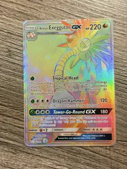 Pokemon Cards - Alolan Exeggutor GX 118/111 Crimson Invasion Secret Rare LP/NM. - Image 1