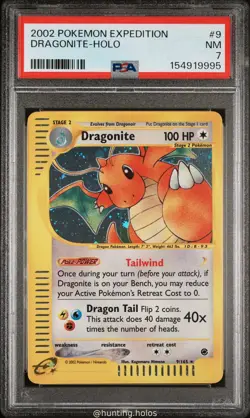 Dragonite Holo 9/165 PSA 7 Expedition Pokemon - Image 1
