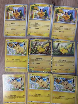 Pokemon Karten Lot 18x Pikachu Sammlung Mix Deutsch Englisch Japanisch Korea⁠ - Image 2