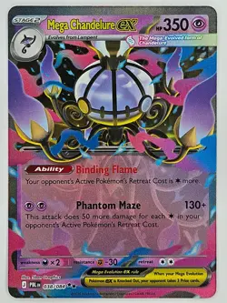 Pokemon Pitch Black PBL 038/084 Mega Chandelure ex DR - Image 1