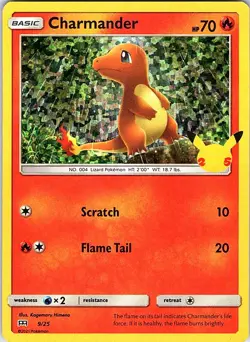 Charmander 009/025 McDonald's 25th Anniversary Promos Pokemon Holo NM - Image 1