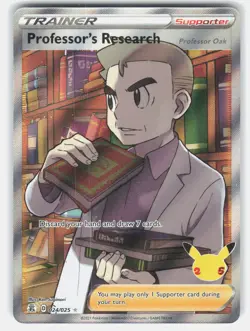 Professor's Research [Professor Oak] (Full Art) 024/025 Pokemon Celebrations ... - Image 1