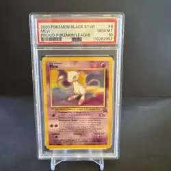 Pokemon Black Star Mew Promo-Pokemon League #8 2000 PSA 10 Gem - Image 1