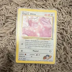 Wizards of the Coast Koga's Ditto 10/132 Rare Gym Challenge English 2000 40 HP - Image 1