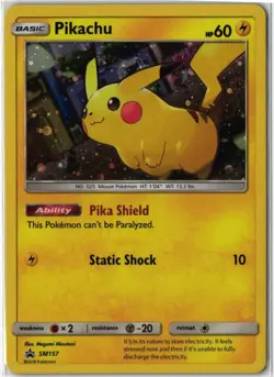 Pikachu - #SM157 Cosmos Holo Promo Sun & Moon Promo MP Pokemon TCG - Image 1