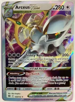 Pokemon TCG Arceus VSTAR Metal Card 123/172 Arceus Premium Collection - Image 1
