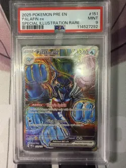 2025 POKEMON PRE EN | SPECIAL ILLUSTRATION RARE #151 PALAFIN EX PSA 9 - Image 1