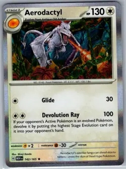 Aerodactyl 142/165 Holo SV: Scarlet & Violet 151 - Pokemon Card - NM - Image 1