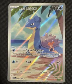 Pokemon TCG SV10 Destined Rivals Misty's Lapras 194/182 IR Holo Full Art Eng - Image 1