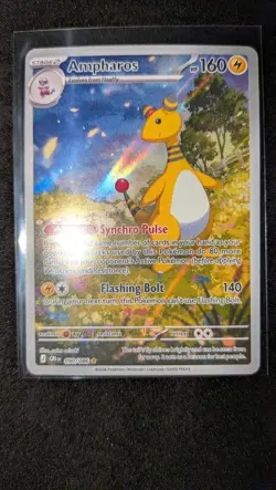Pokemon TCG Ampharos 090/086 Chaos Rising Secret Rare Full Art Holo English - Image 1