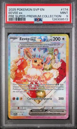 POKEMON SVP EN-SV BLACK STAR PROMO #174 EEVEE EX 2025 PSA 9 - Image 1