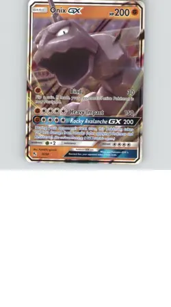 Onix GX 36/68 Holo GX Rare Hidden Fates Pokemon Near Mint - Image 1